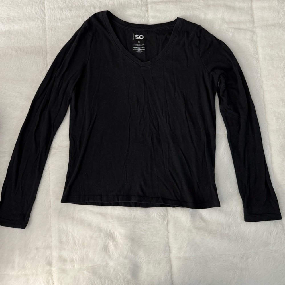 Black Long Sleeve Top